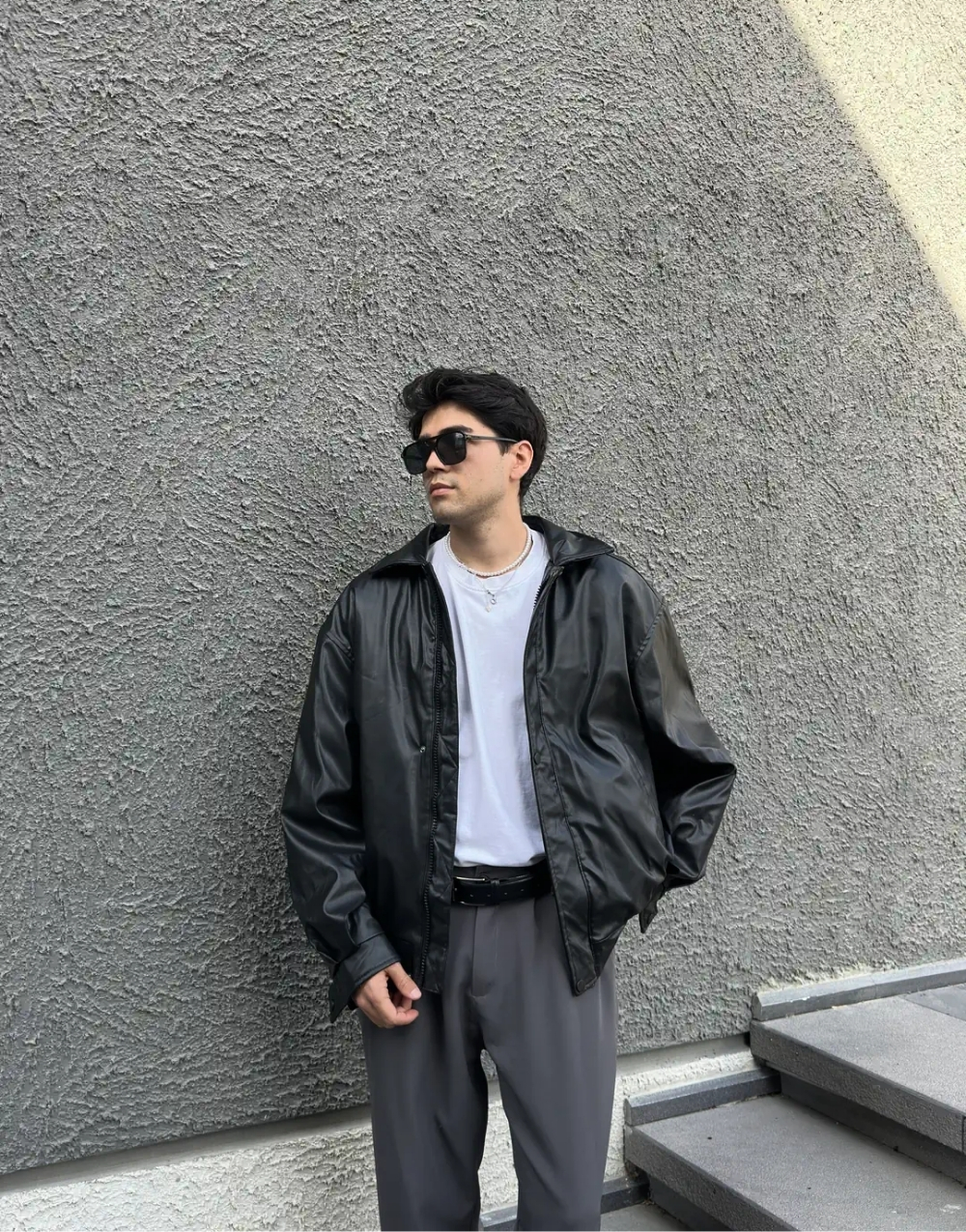 Premium Oversize Vintage Deri Ceket · 5
