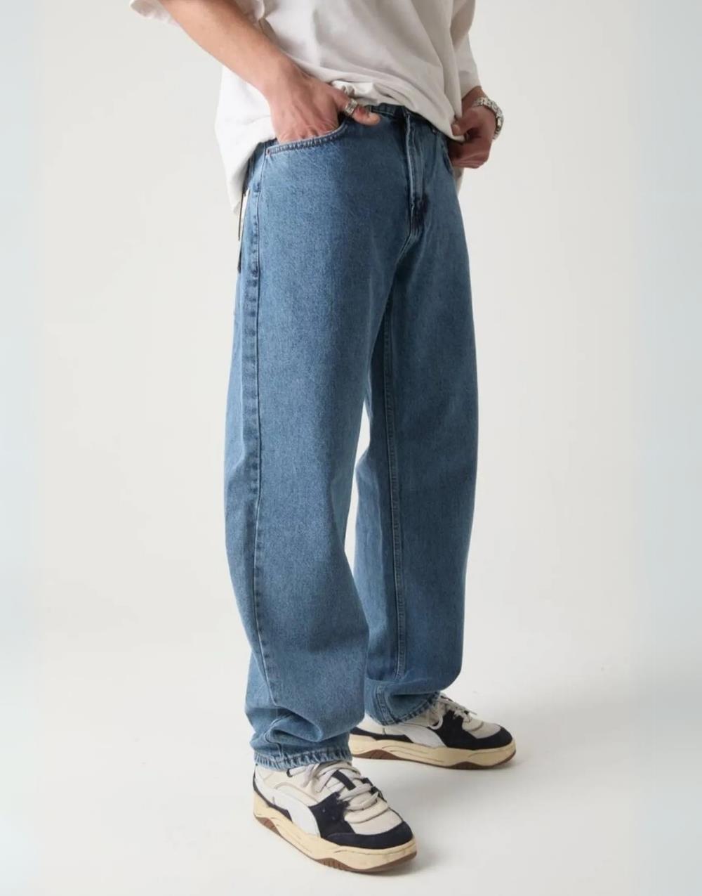 Premium Straight Wash Baggy Kot Pantolon · 2
