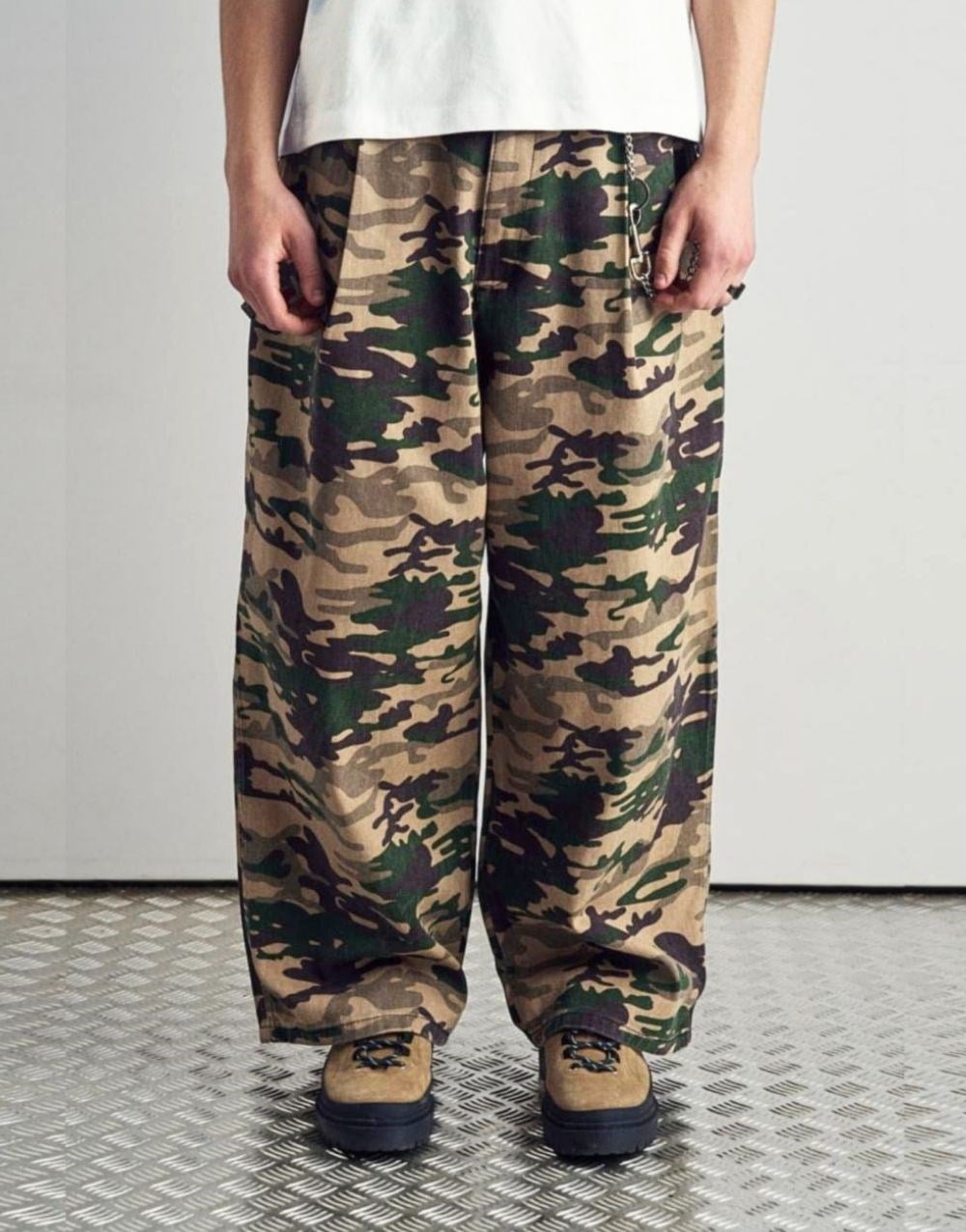 Premium Super Baggy Kamuflaj Kot Pantolon