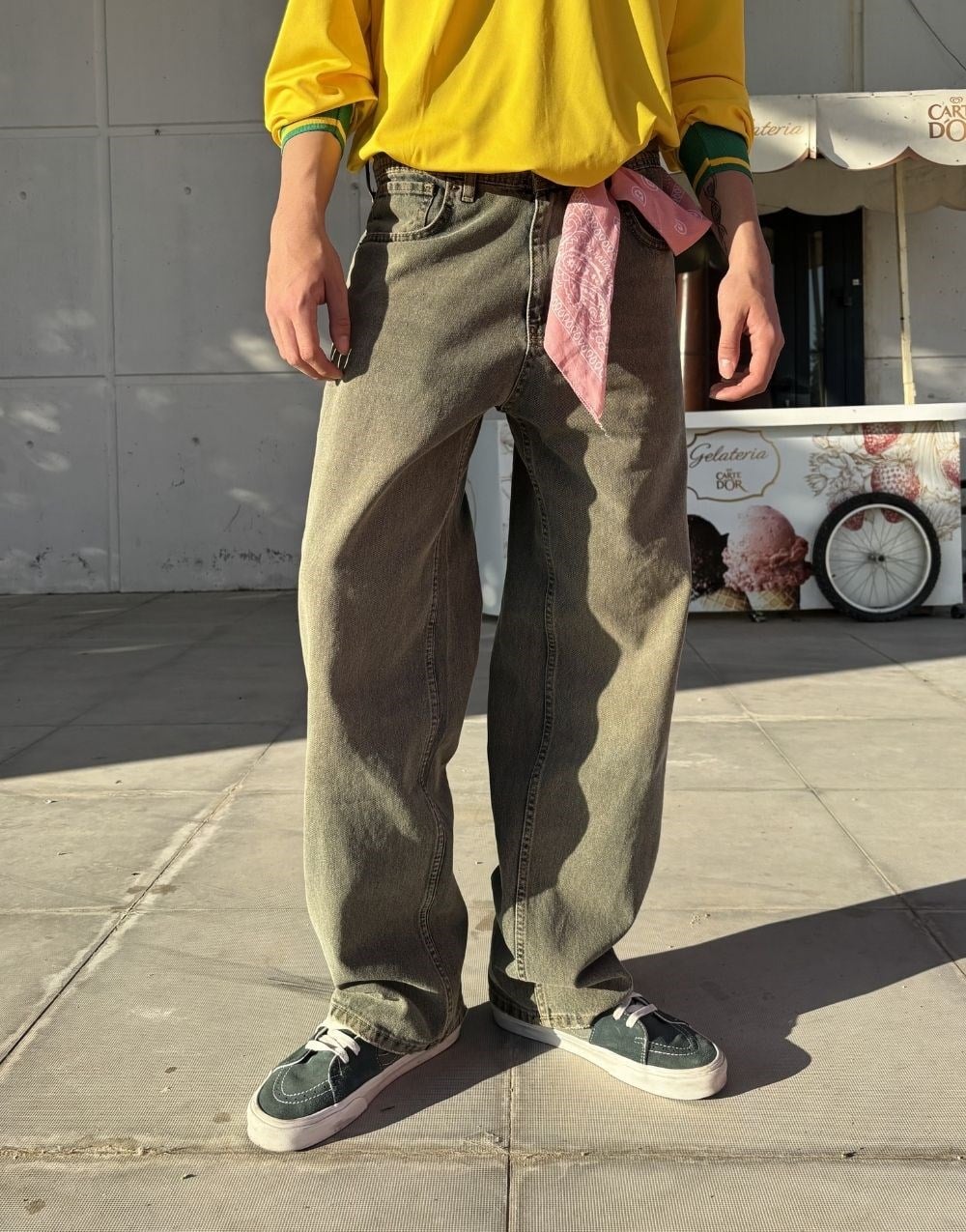 Premium Wash Baggy Kot Pantolon