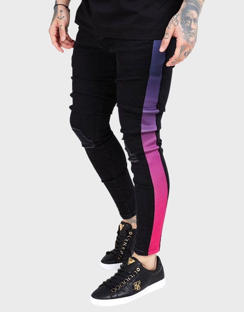 SikSilk Brust Knee Şeritli Erkek Kot PantolonSikSilk Brust Knee Şeritli Erkek Kot Pantolon