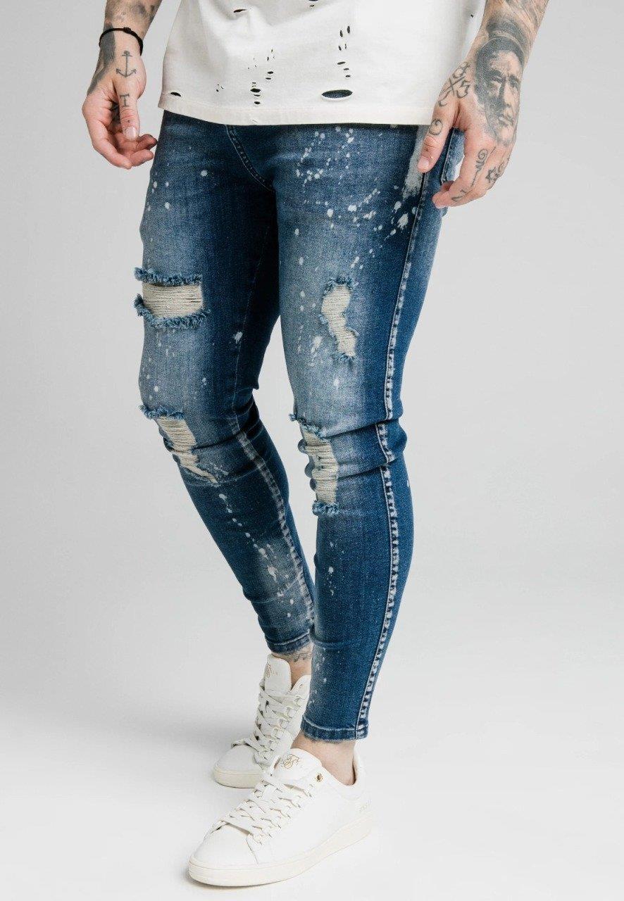 SikSilk Distressed Riot Erkek Kot Pantolon MaviSikSilk Distressed Riot Erkek Kot Pantolon Mavi