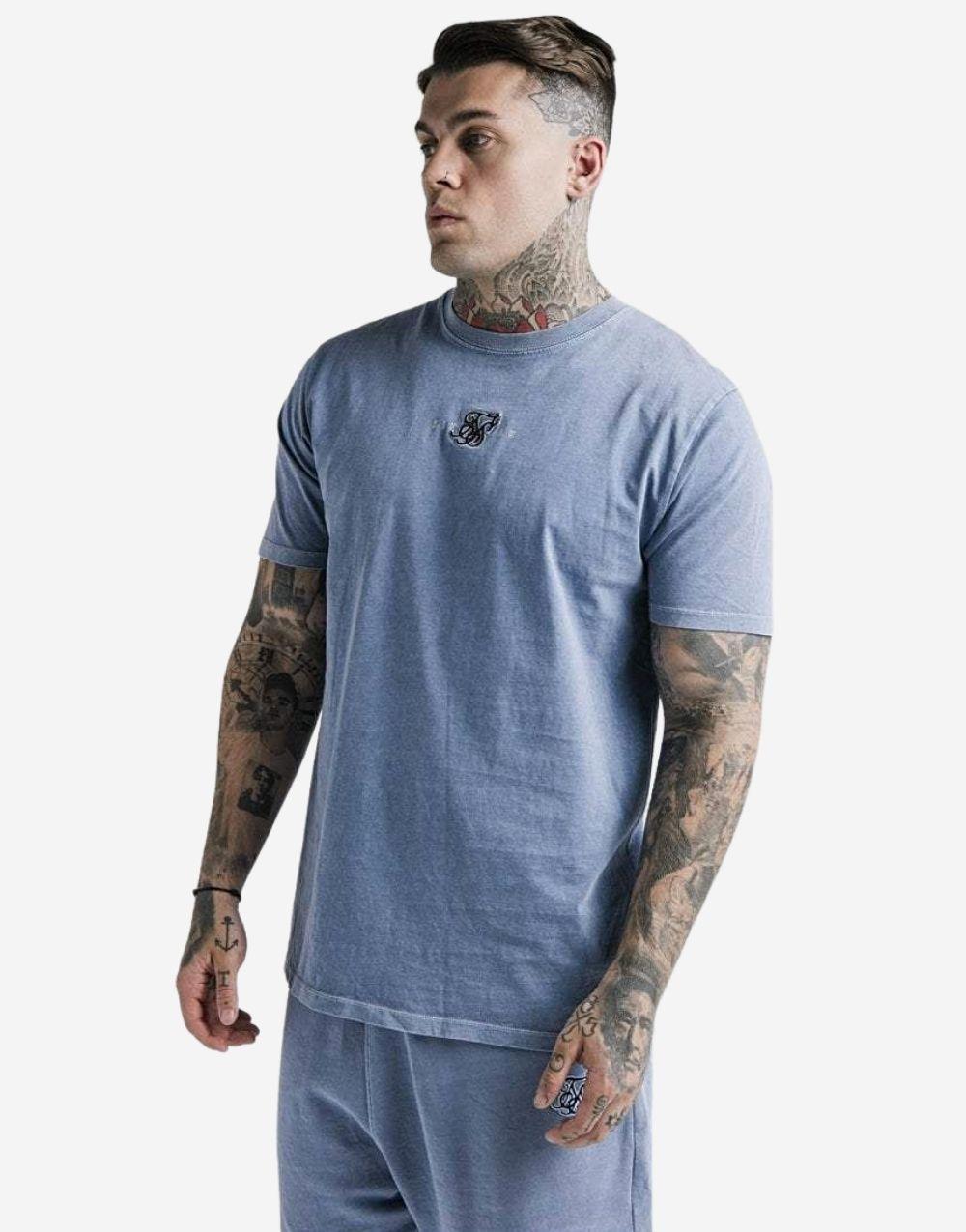 SikSilk Standart Fit Washed Blue TişörtSikSilk Standart Fit Washed Blue Tişört