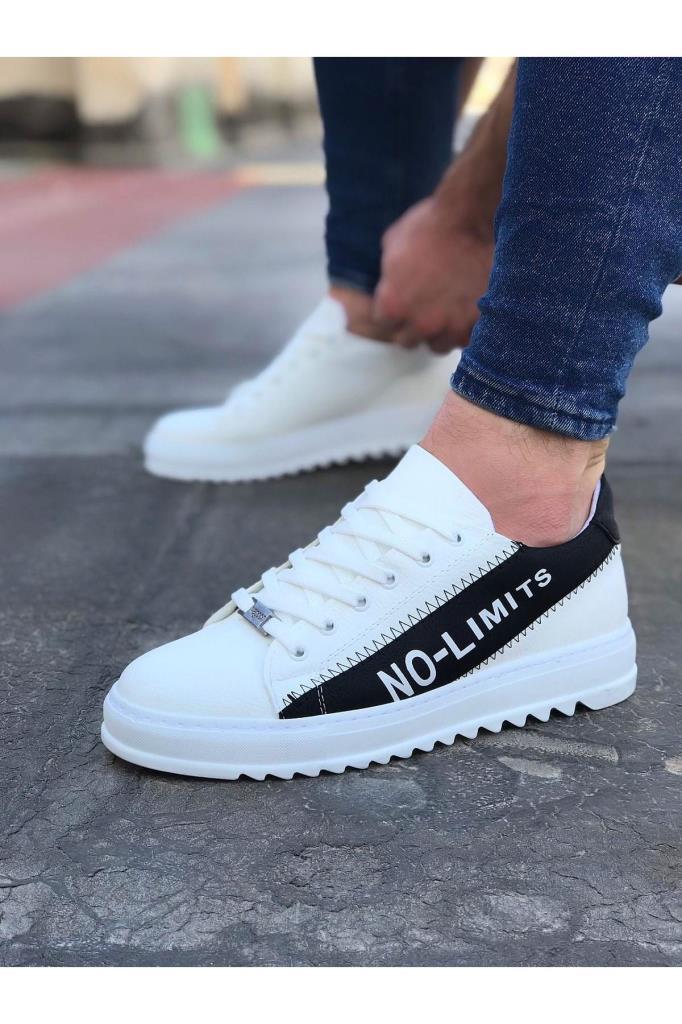 Wagoon WG027 Beyaz Siyah No Limit Erkek Casual AyakkabıWagoon WG027 Beyaz Siyah No Limit Erkek Casual Ayakkabı