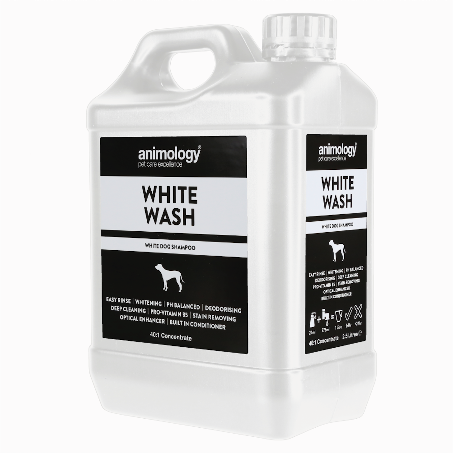 Animology White Wash Shampoo Beyaz Tüylü Köpeklere Özel 40:1  Konsantre Köpek Şampuanı 2.5 Lt - AWWPRO25