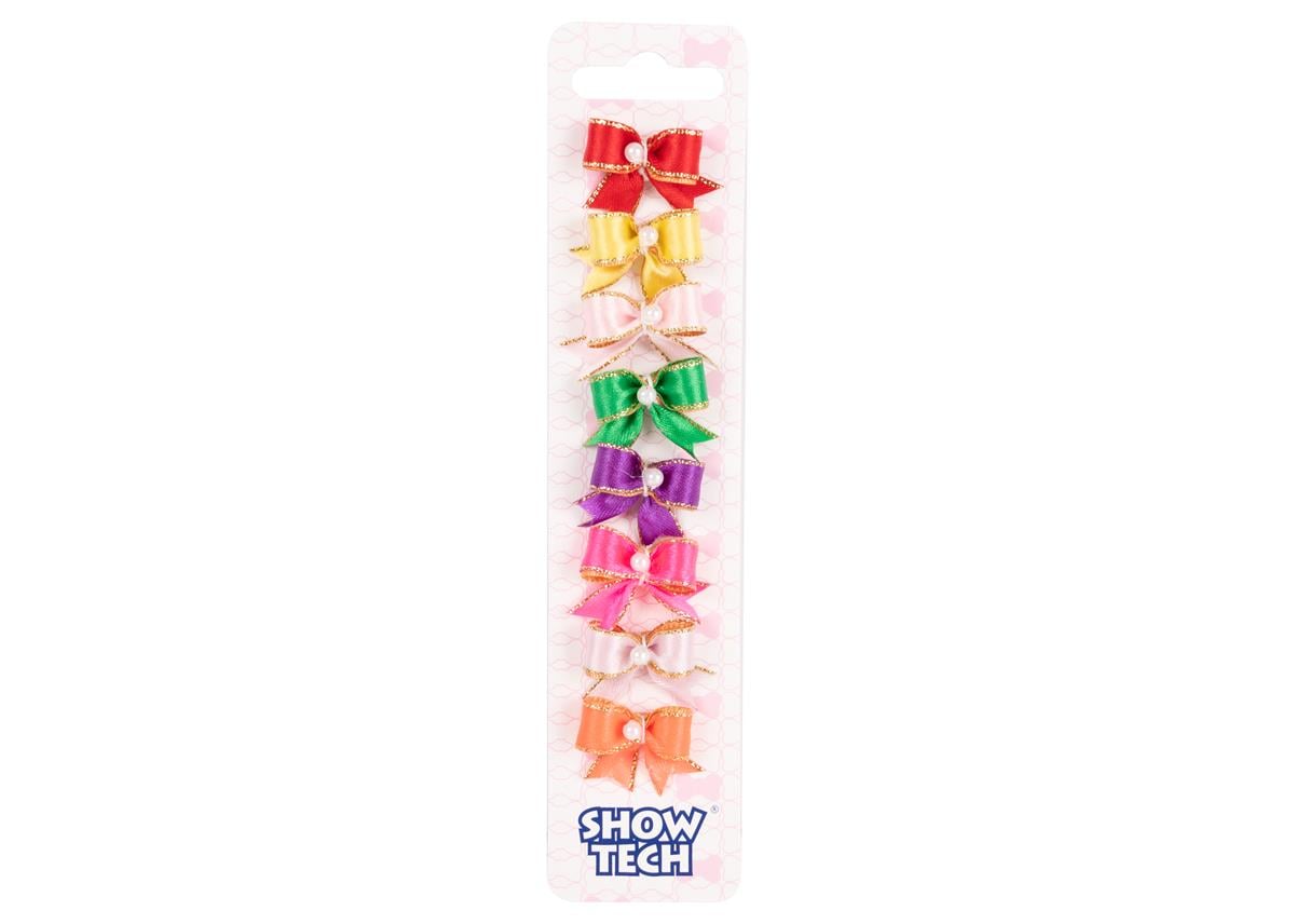Show Tech Cutie Pearl Bow with Elastic 8 pcs Bows 3 cm - 65STE671
