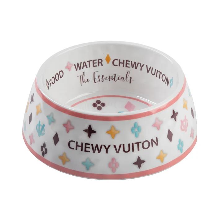 White Chewy Vuiton Bowl - HDD-200- MD