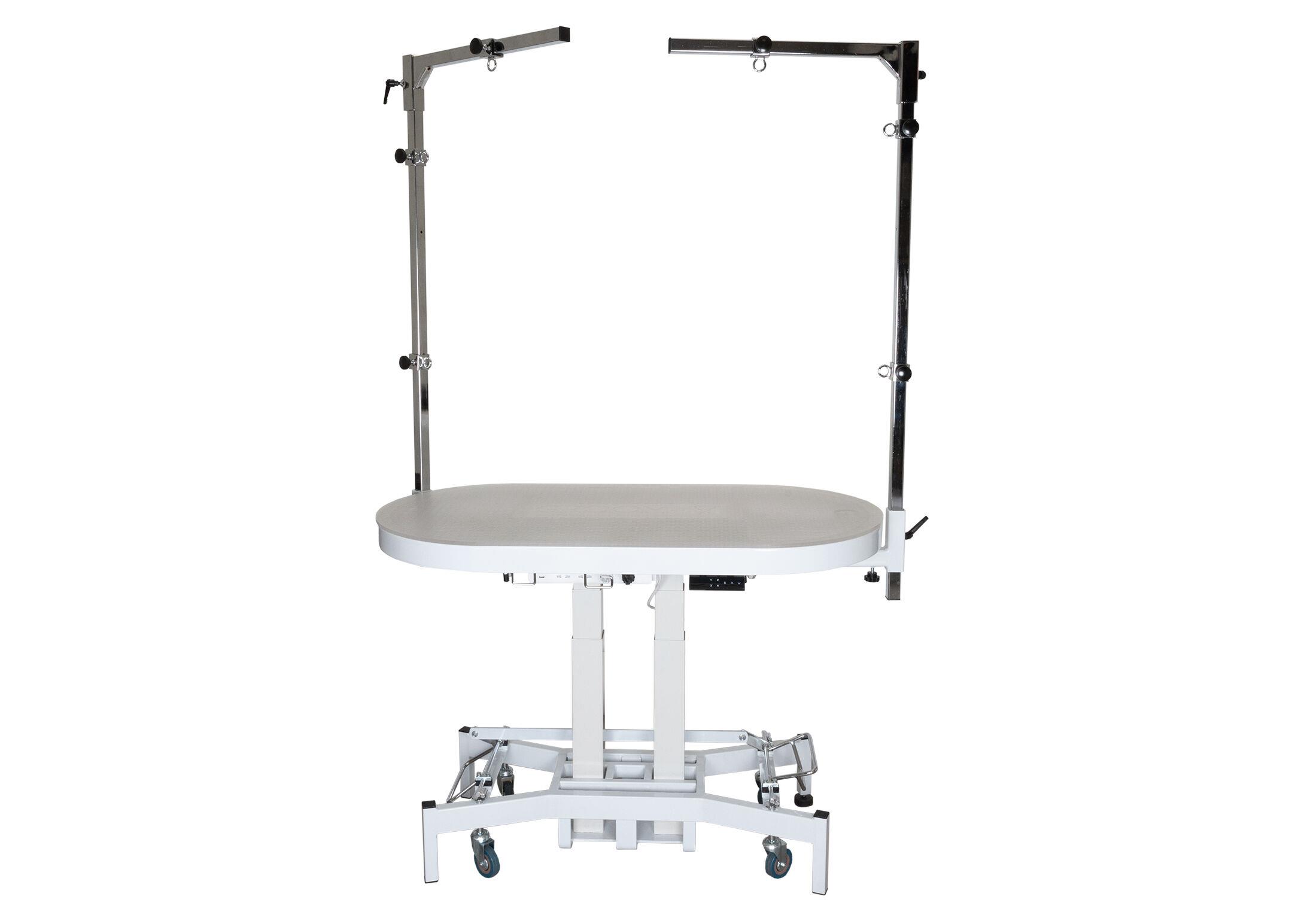 Groom-X Compact Electric Tournament Table with Light - Oval - 119.5 x 61 cm - H 61-110 cm - 12GRX038