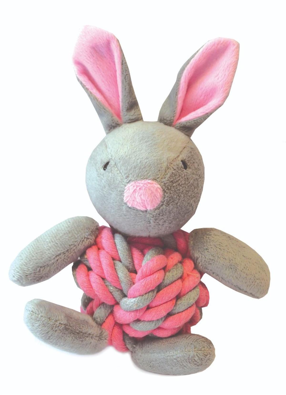 Happy Pet Little Rascals Knottie Bunny Pink Köpek Oyuncağı - 37738