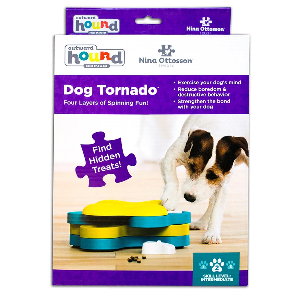Outward Hound Dog Tornado Interactive Treat Puzzle Köpek Oyuncağı, Mavi - 67332M