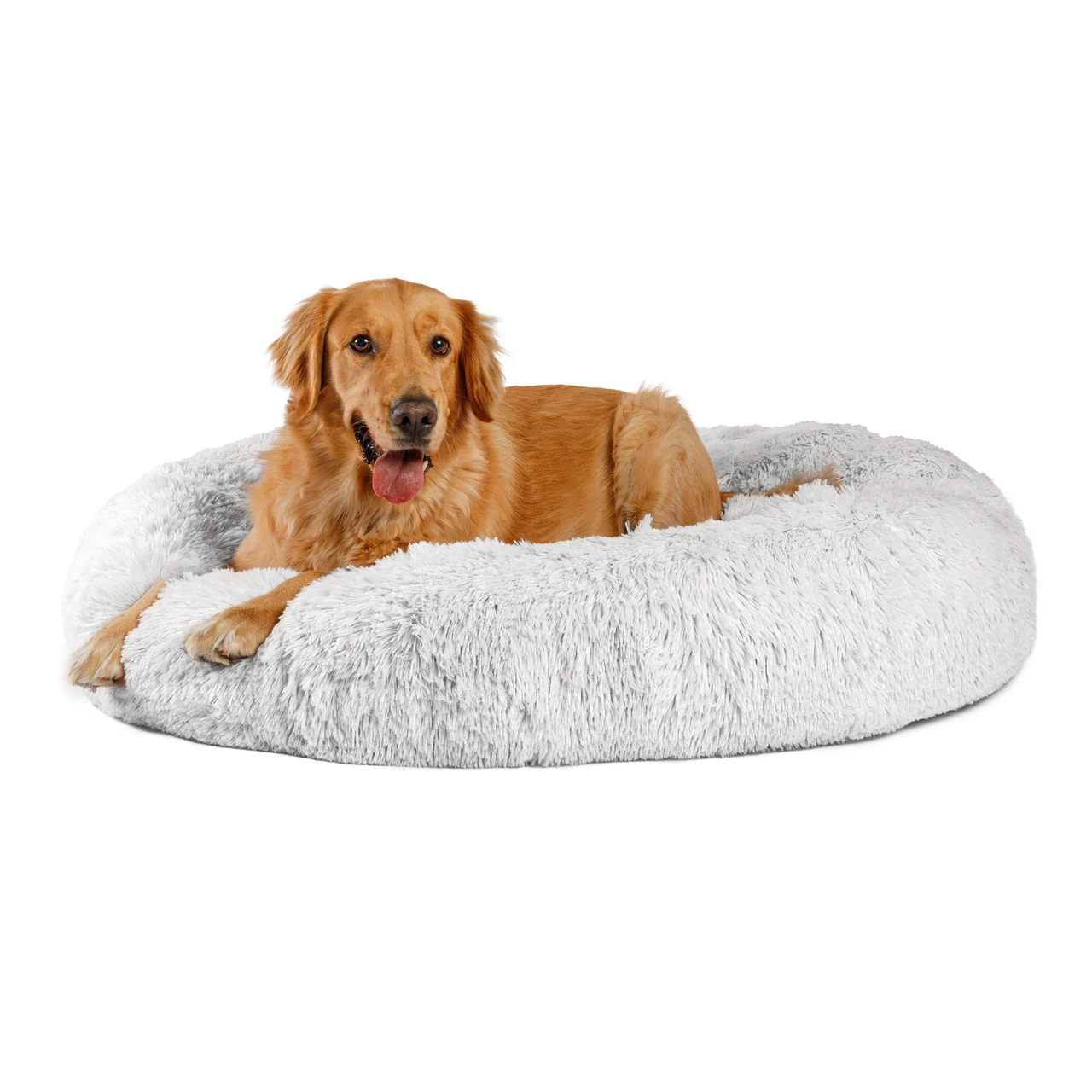 Petstages The Original Calming Donut Shag Cat & Dog Bed - 4596M
