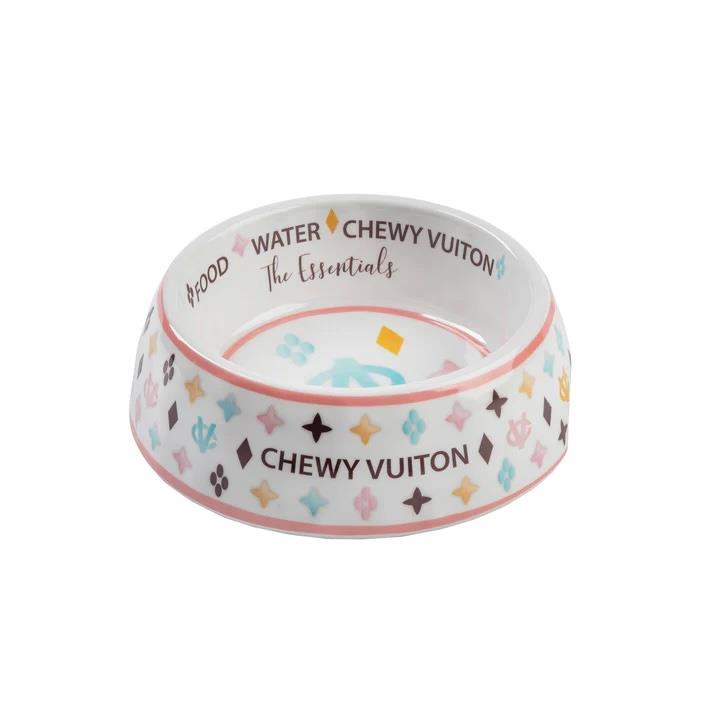 White Chewy Vuiton Bowl - HDD-200- SM