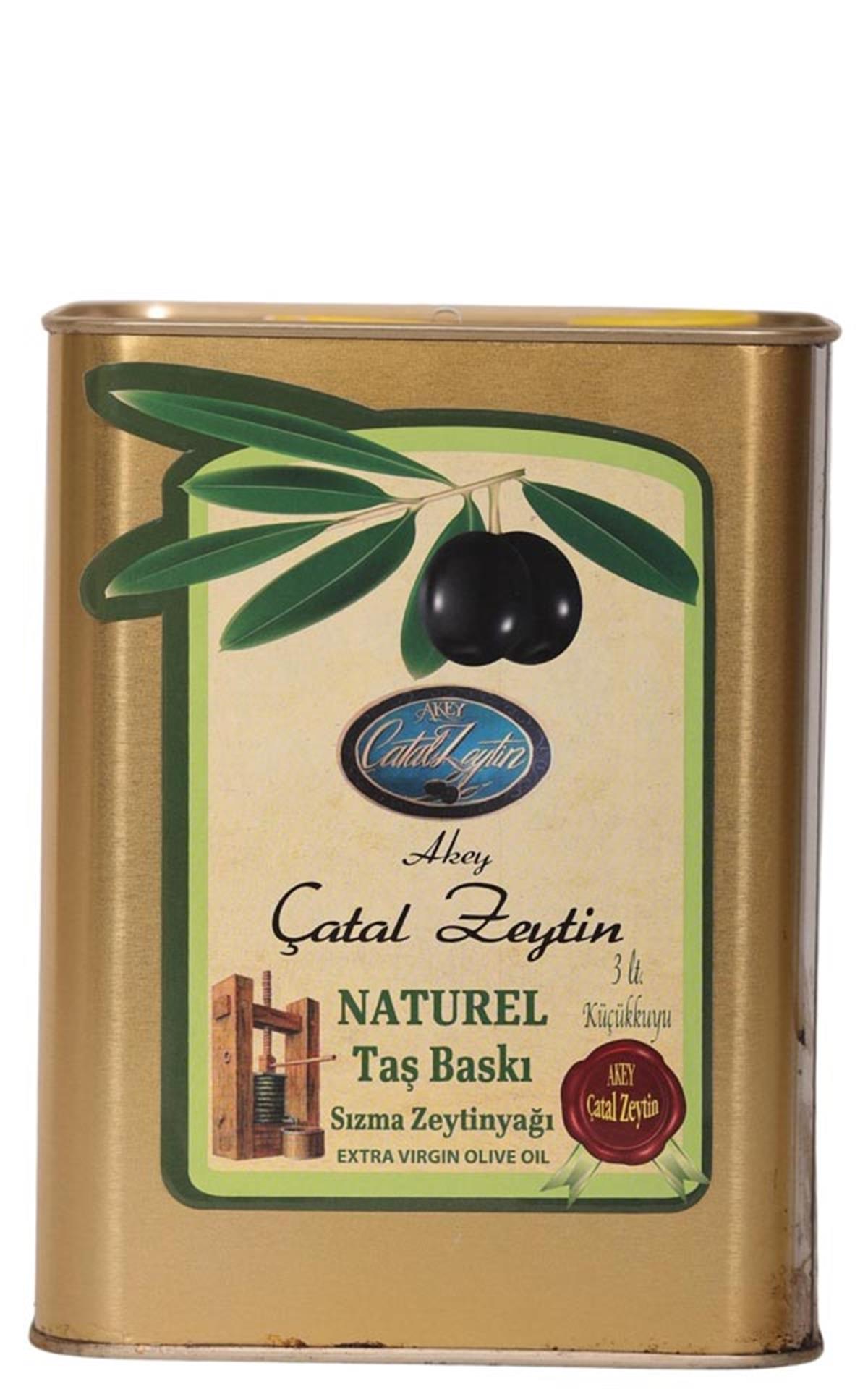 Taş Baskı Naturel Sızma Zeytinyağı 3 lt Teneke (2022-2023)
