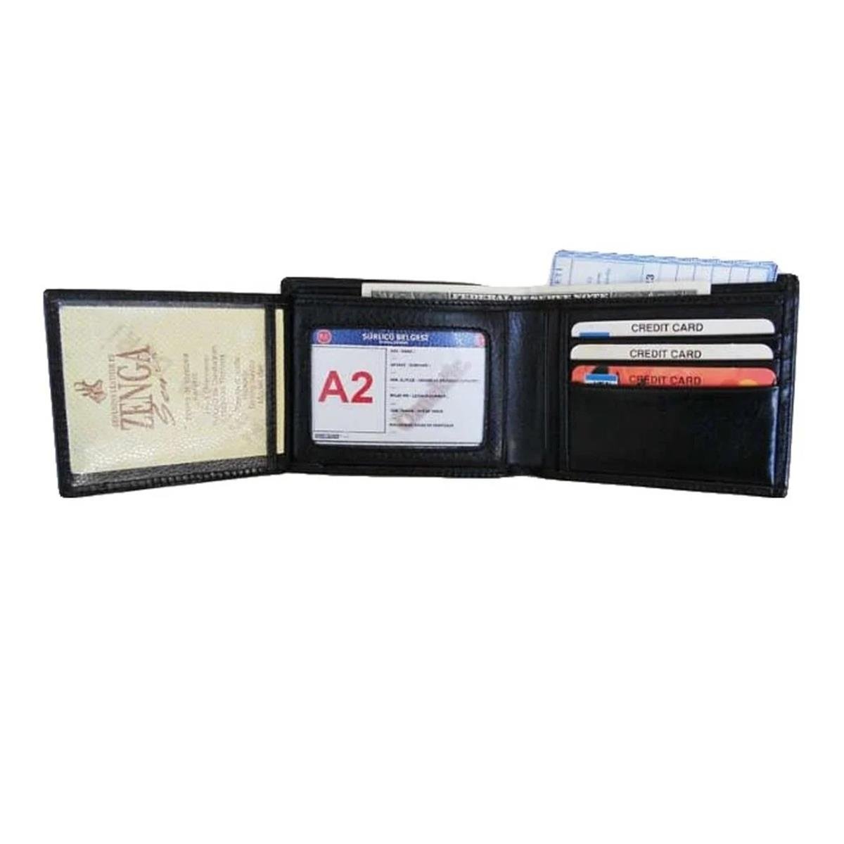 Zenga Orjinal Deri Erkek Cüzdanı 112-1 Siyah