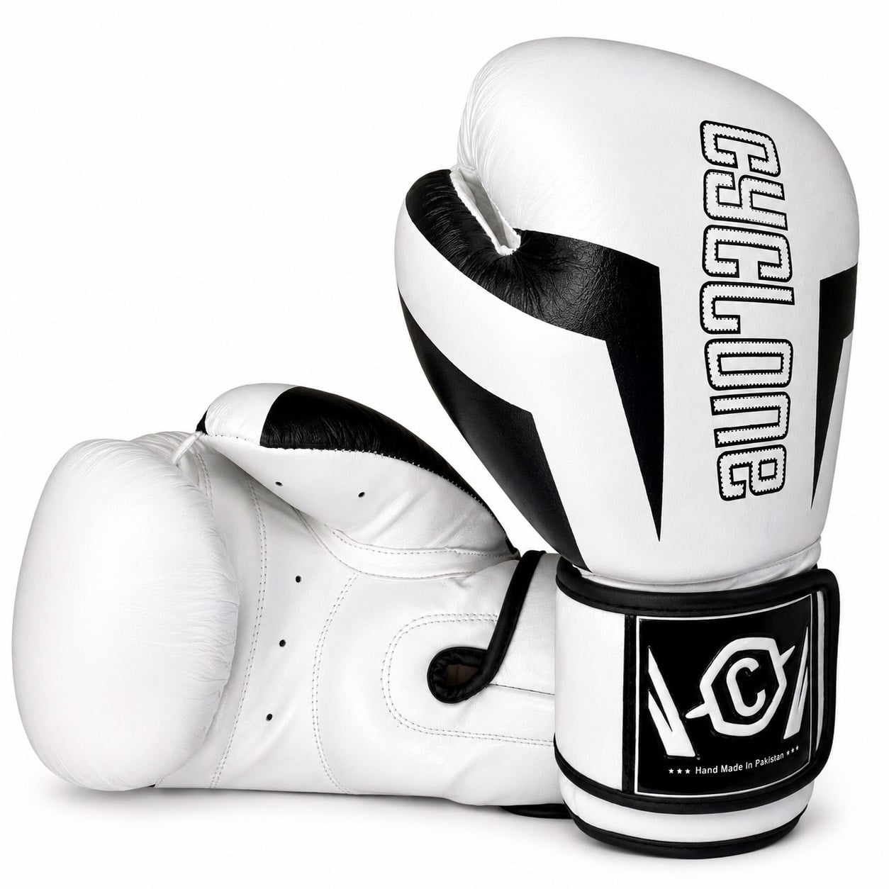 Cyclone Clash Orijinal Deri Boks ve Kick Boks Eldiveni Beyaz