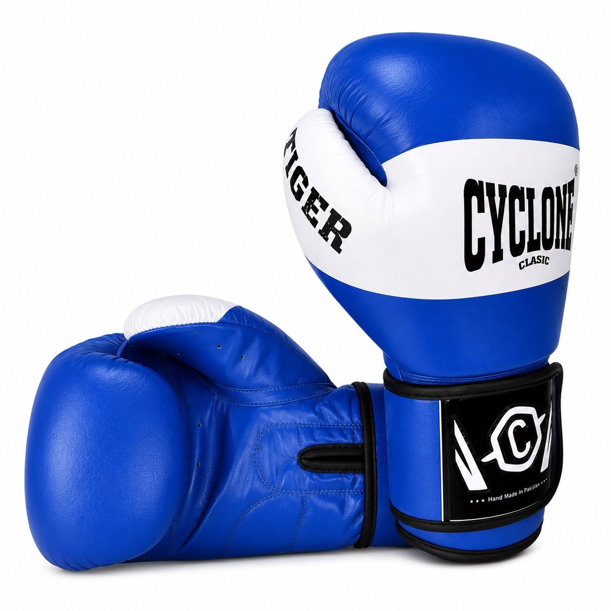 Cyclone Tiger Orijinal Deri Boks ve Kick Boks Eldiveni Mavi