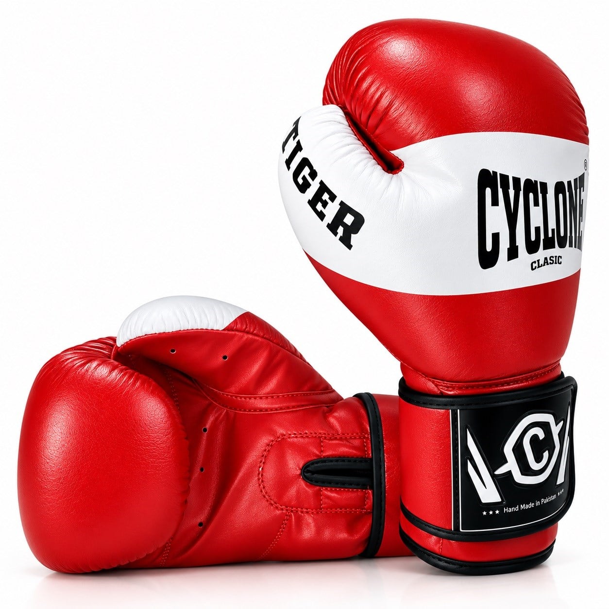 Cyclone Tiger Orijinal Deri Boks ve Kick Boks Eldiveni Kırmızı