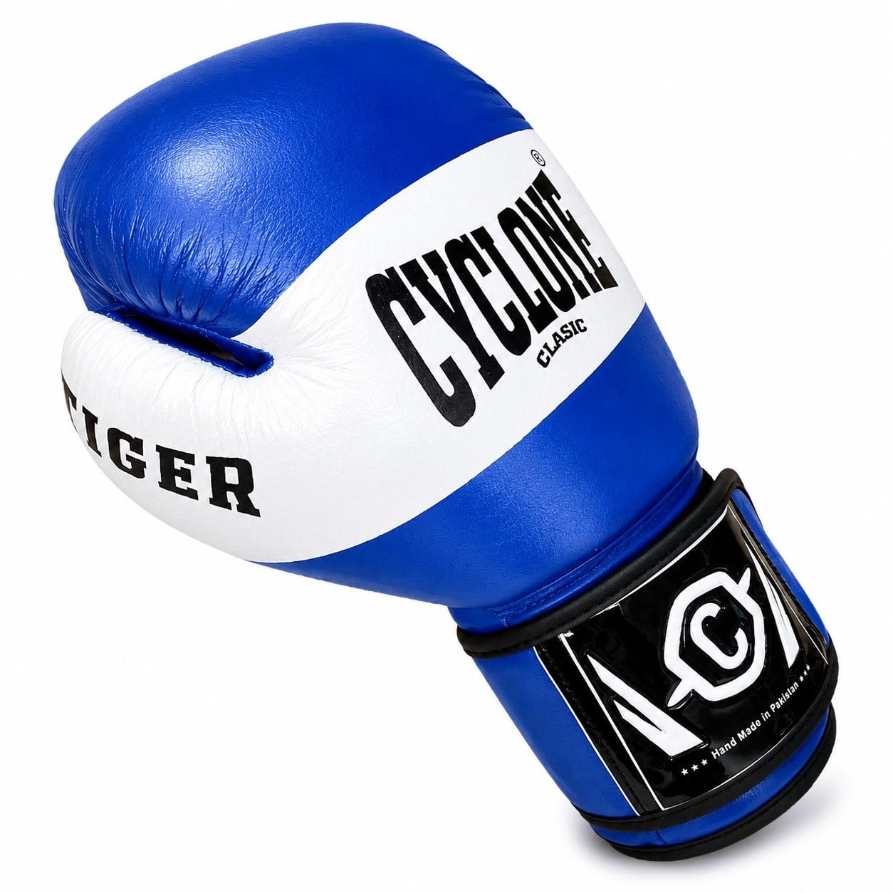 Cyclone Tiger Orijinal Deri Boks ve Kick Boks Eldiveni Mavi