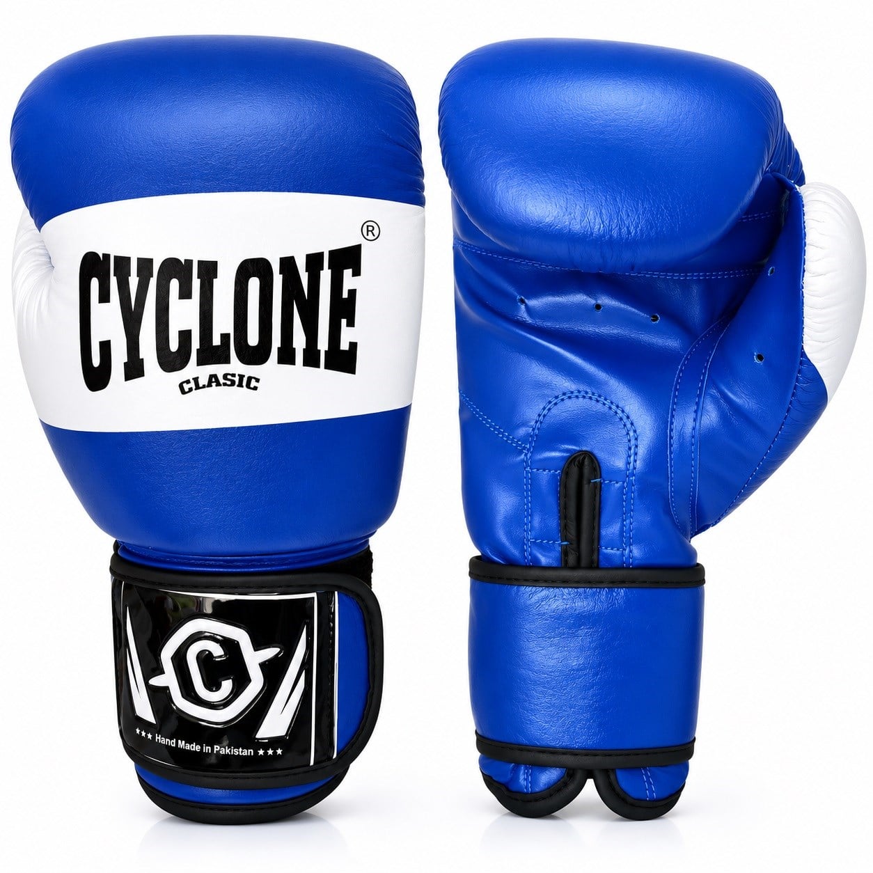 Cyclone Tiger Orijinal Deri Boks ve Kick Boks Eldiveni Mavi