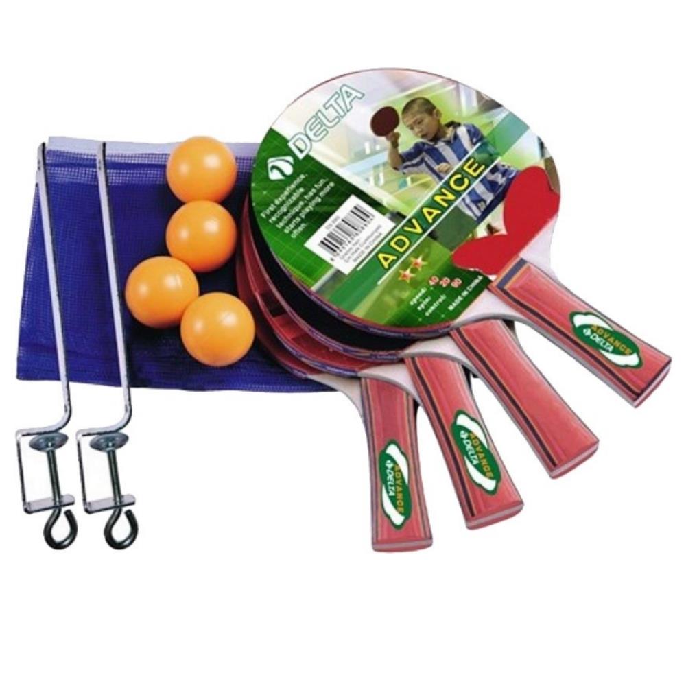 Delta Advance 4 Masa Tenisi Raketi, Pinpon Topu File ve Direk Seti