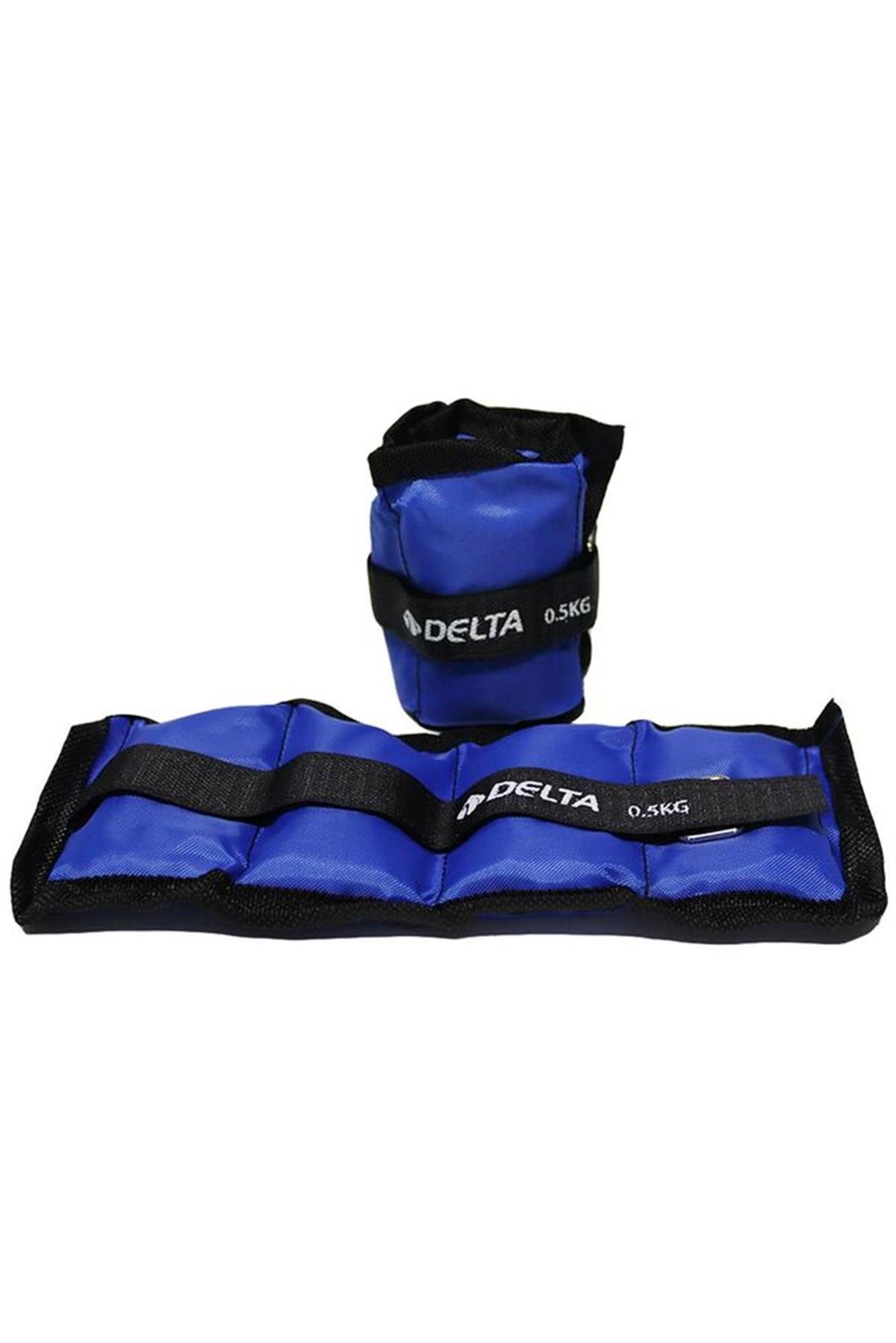 Delta 0,5 Kg x 2 Adet Toplam 1 Kg El Ayak Bilek Kas Güçlendirici Ağırlık Seti Kum Ağırlık Torbası