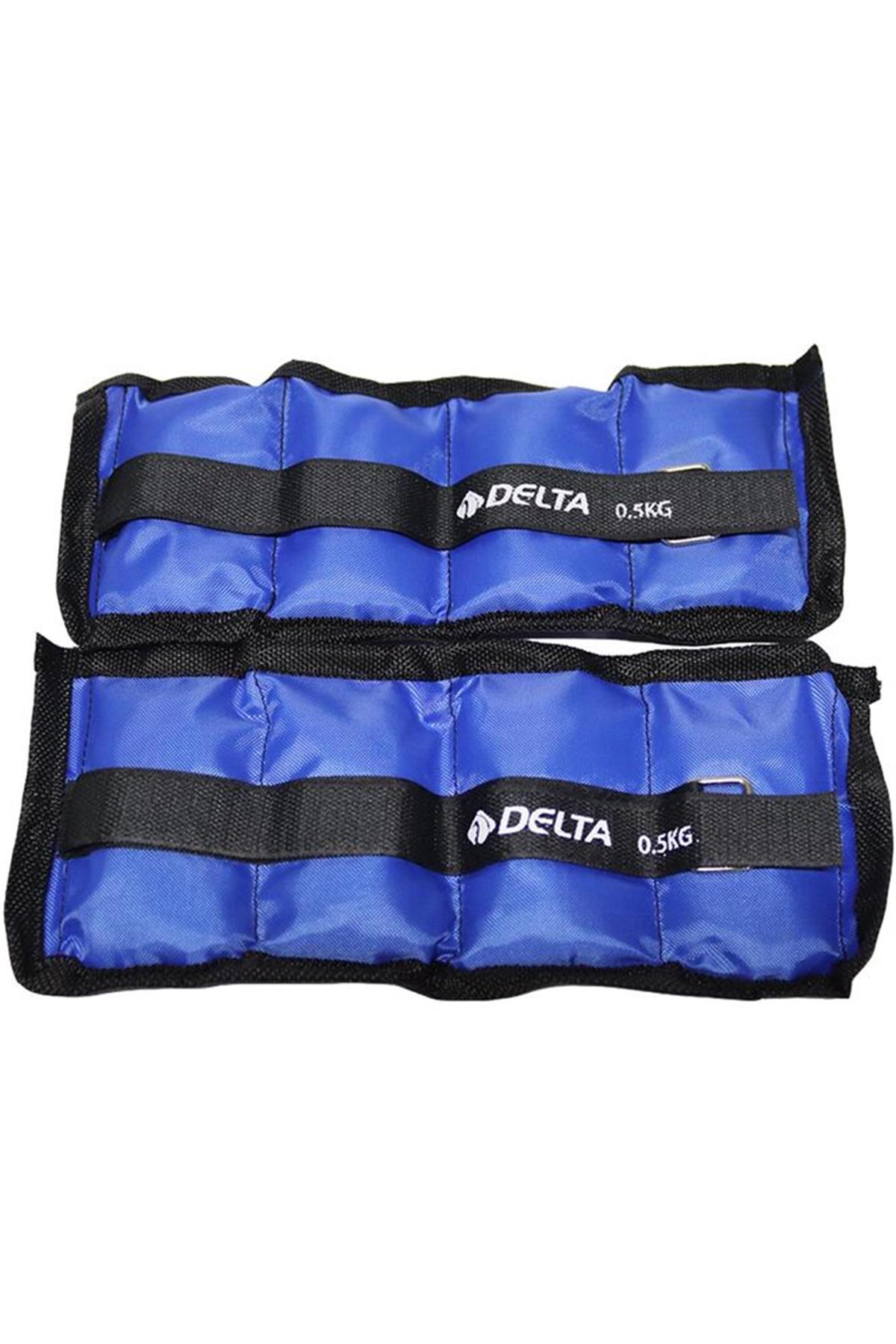Delta 0,5 Kg x 2 Adet Toplam 1 Kg El Ayak Bilek Kas Güçlendirici Ağırlık Seti Kum Ağırlık Torbası