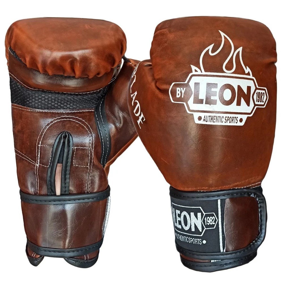 Leon Blade Training Boks, Kick Boks ve Muay Thai Eldiveni Kahve Renkli