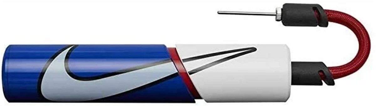 Nike Essential Ball Pump Çift Yönlü Top Şişirme Pompası Mavi Beyaz