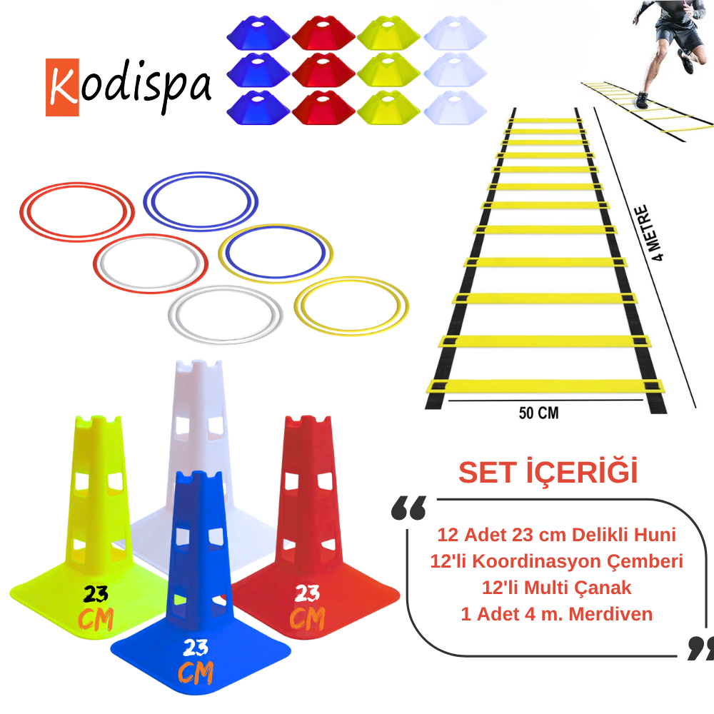 Kodispa 23 cm Delikli Huni Multi Fonksiyonel Çanaklı Antrenman Seti
