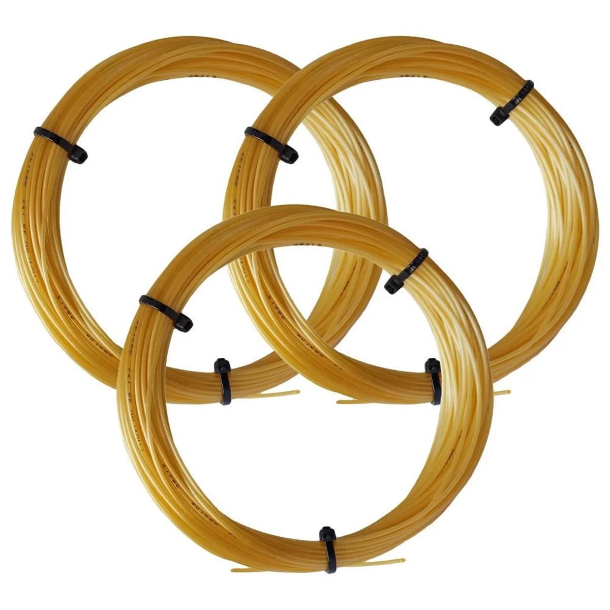 3 Adet Luxilon 4G 1,25 mm. Monofilament Kordaj 12 Metre Altın Sarısı