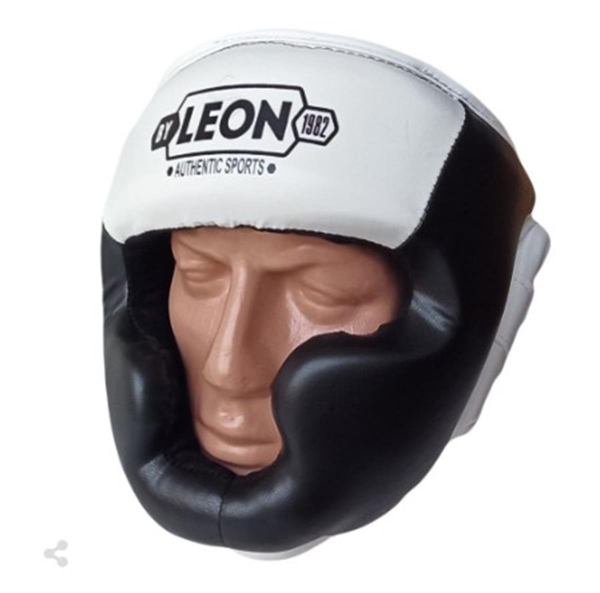 Leon Hardy Boks, Muay Thai ve Kick-Boks Antrenman Kaskı Siyah Beyaz