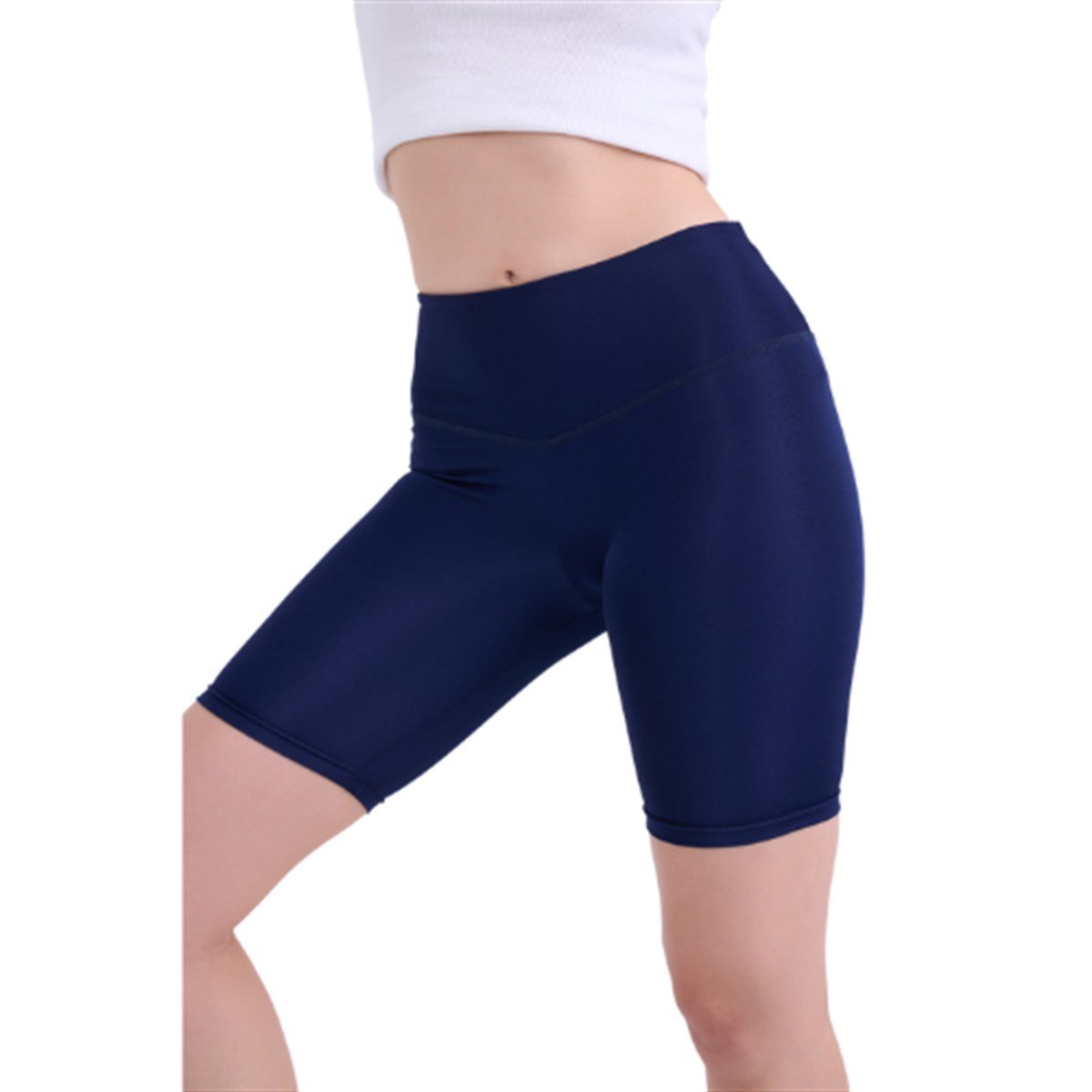 Sporcu Likralı Kısa Tayt Lacivert