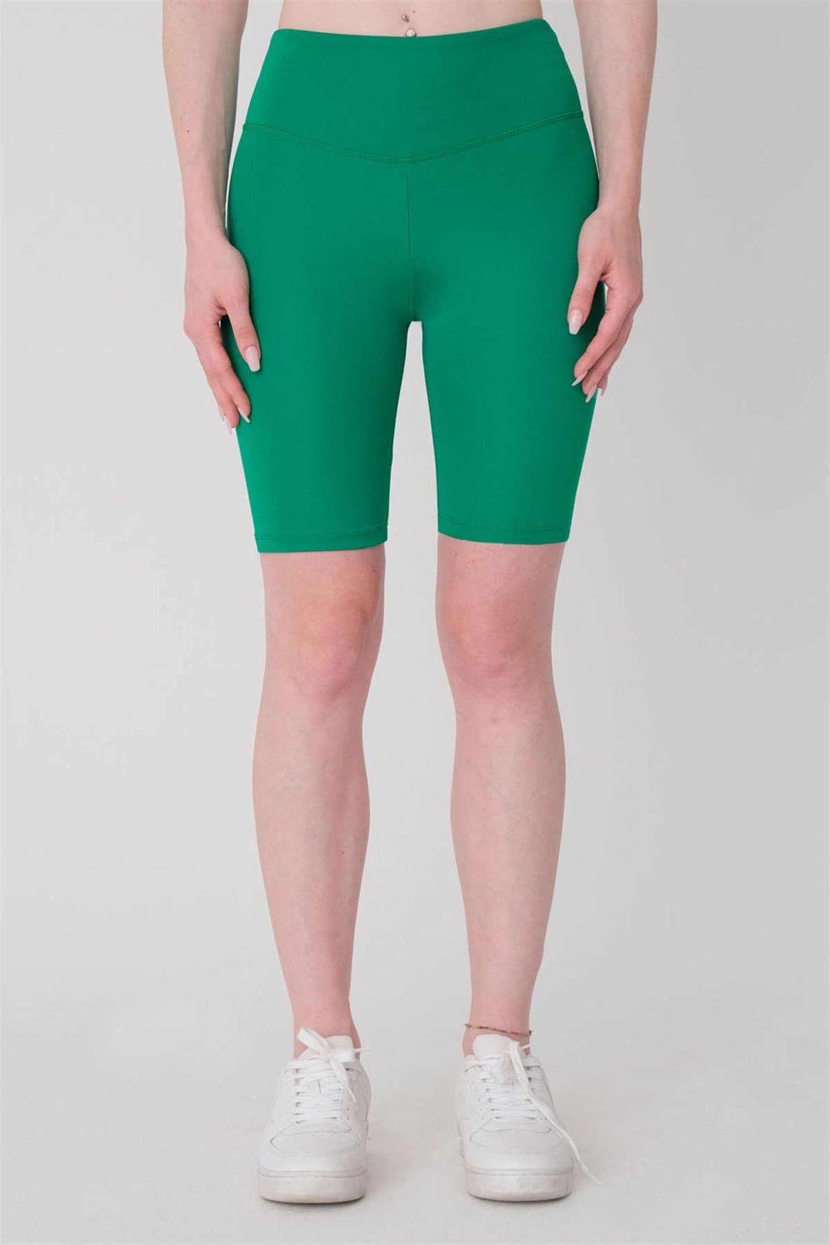 Sporcu Likralı Kısa Tayt Yeşil