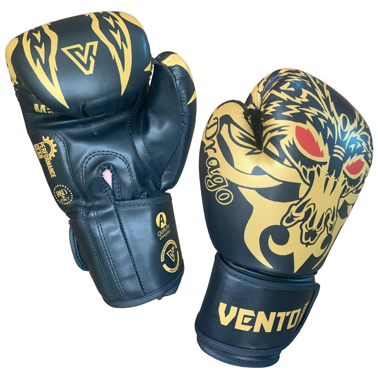 Vento Drago Boks ve Kick-Boks Eldiveni Siyah
