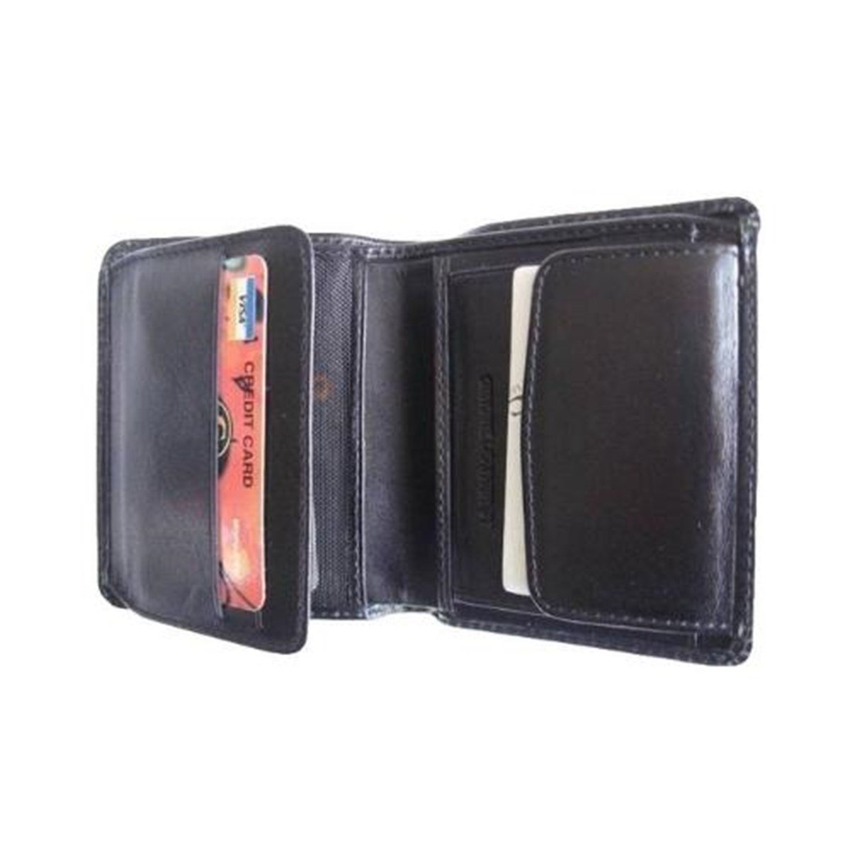 Zenga Orjinal Deri Küçük Boy Erkek Cüzdanı 121-1 Siyah