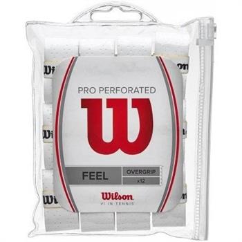 Wilson Pro Perforated Feel Delikli Overgrip Raket Gribi 12li Beyaz