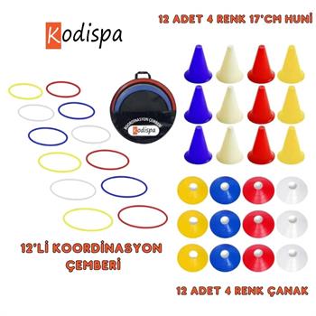 Kodispa 12li 17cm Hunili Daire Çanaklı Antrenman Seti