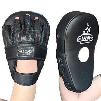 Leon Energy Hakiki Deri Kick Boks ve Muay Thai El Lapası Siyah