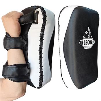 Leon Strong Kick Boks ve Muay Thai Darbe Yastığı Siyah Beyaz