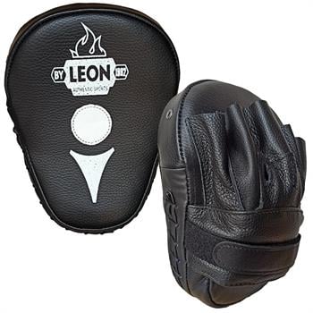 Leon Ultimate Hakiki Deri Boks ve Kick Boks El Lapası Ellik Siyah