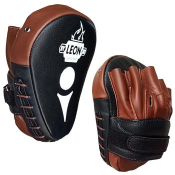 Leon Ultimate Hakiki Deri Boks ve Kick Boks El Lapası Ellik Kahverengi