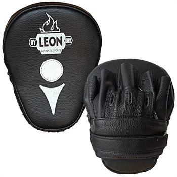 Leon Ultimate Hakiki Deri Boks ve Kick Boks El Lapası Ellik Siyah
