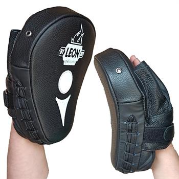 Leon Ultimate Hakiki Deri Boks ve Kick Boks El Lapası Ellik Siyah