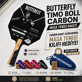Butterfly Timo Boll Carbon Masa Tenisi Raketi ITTF Onaylı