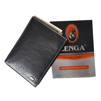 Zenga Erkek Cüzdanı, Oto Ruhsat Kılıfı Bir arada 708-52 Siyah Taba Garni