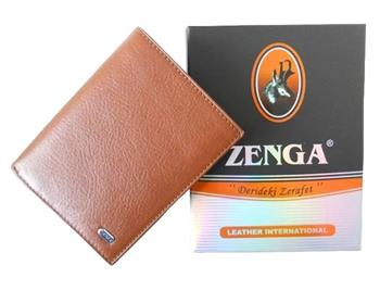Zenga Orjinal Deri Küçük Boy Erkek Cüzdanı 107-4 Taba