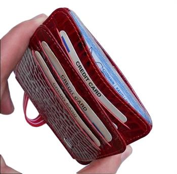 Zenga Orjinal Rugan Deri Cüzdanlı Kredi Kartlık 023-5 Kırmızı