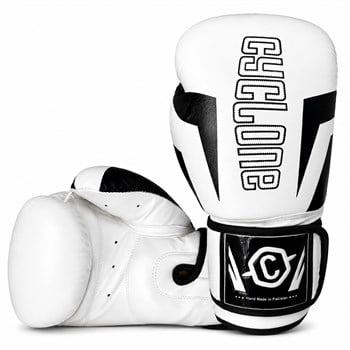Cyclone Clash Orijinal Deri Boks ve Kick Boks Eldiveni Beyaz