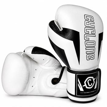 Cyclone Clash Orijinal Deri Boks ve Kick Boks Eldiveni Beyaz