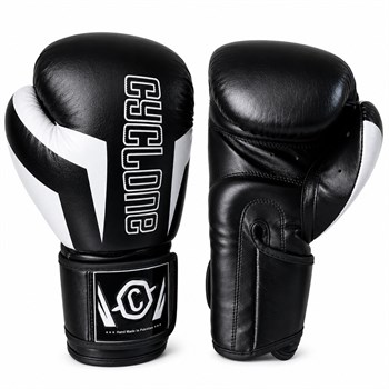 Cyclone Clash Orijinal Deri Boks ve Kick Boks Eldiveni Siyah